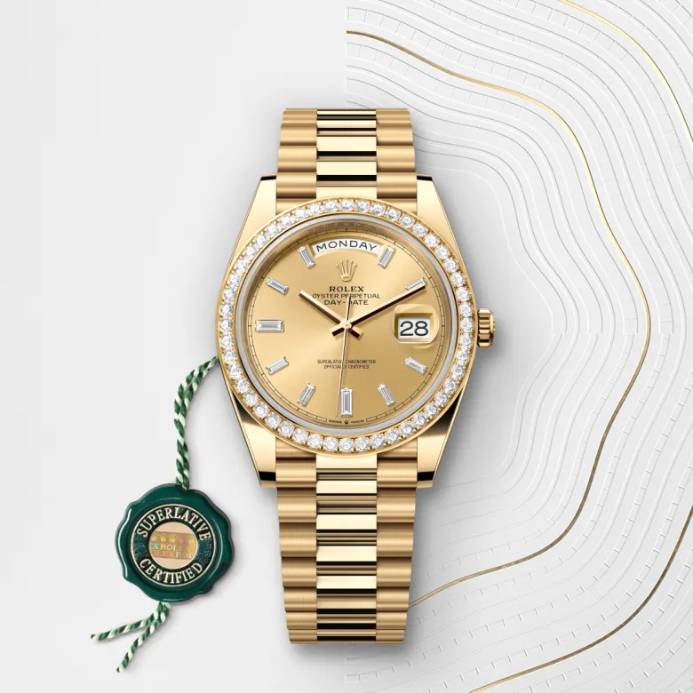 Rolex Day-Date in 18 ct yellow gold, M228348RBR-0002 - Cortina Watch Malaysia