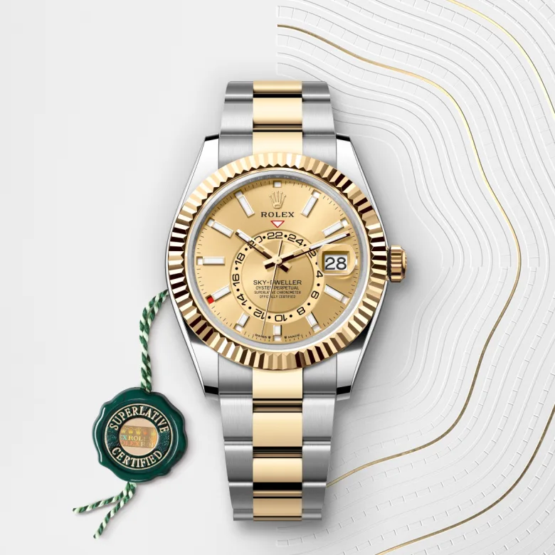 Rolex Sky-Dweller in Yellow Rolesor - combination of Oystersteel and yellow gold, M336933-0001 - Cortina Watch Malaysia