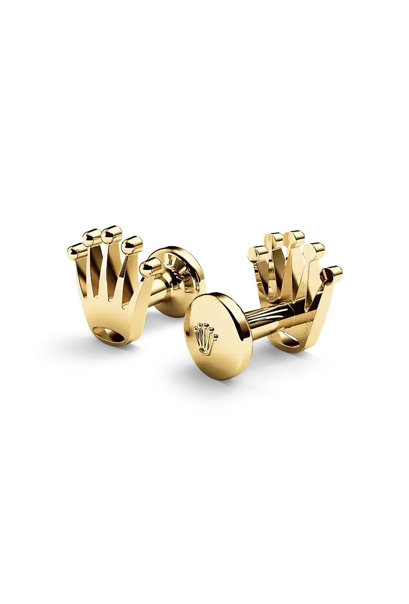 Rolex ‘Crown’ cufflinks in Yellow gold, A1018 at Cortina Watch Malaysia