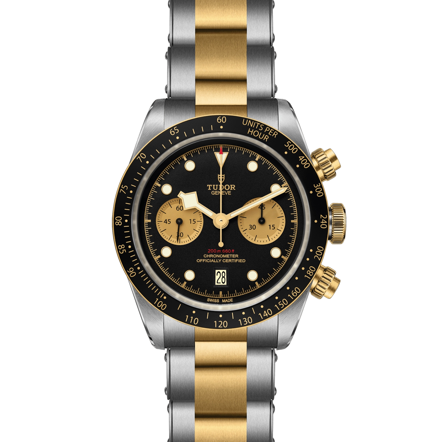 TUDOR碧湾计时型黄金钢款Black Bay Chrono磨光及磨砂钢表壳，直径41毫米 - M79363N-0001 at Cortina Watch Malaysia