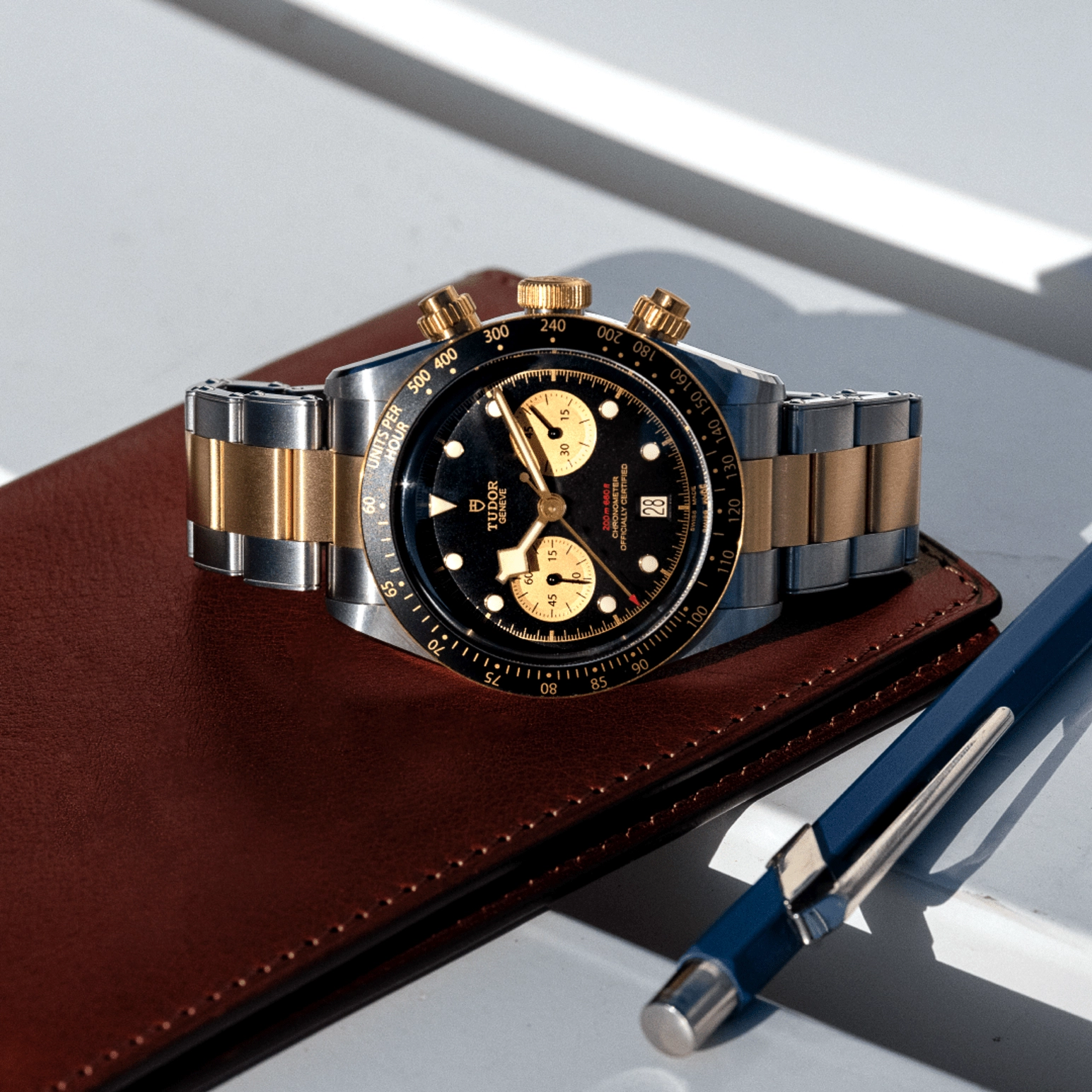 TUDOR碧湾计时型黄金钢款Black Bay Chrono磨光及磨砂钢表壳，直径41毫米 - M79363N-0001 at Cortina Watch Malaysia