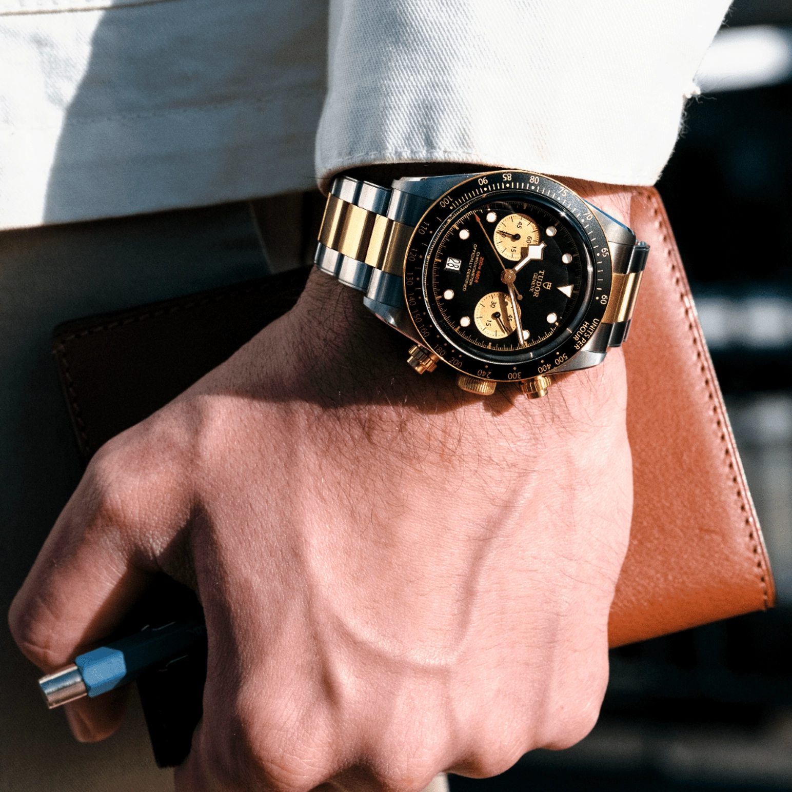 TUDOR碧湾计时型黄金钢款Black Bay Chrono磨光及磨砂钢表壳，直径41毫米 - M79363N-0001 at Cortina Watch Malaysia