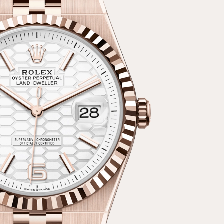 Rolex Land-Dweller in 18 ct Everose gold, M127335-0001 - Cortina Watch Malaysia