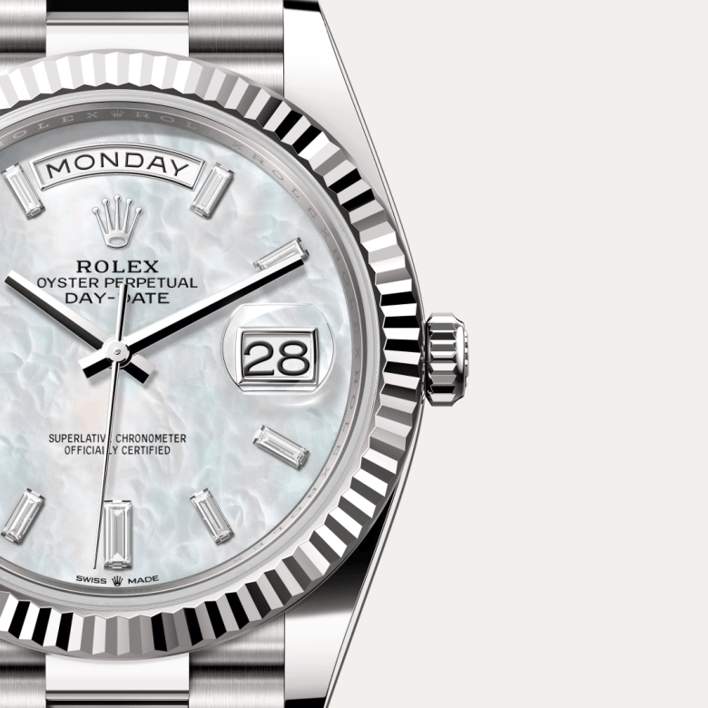 Rolex Day-Date in Emas putih 18 karat, M228239-0078 - Cortina Watch Malaysia
