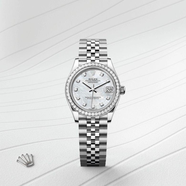Rolex Datejust in White Rolesor - combination of Oystersteel and white gold, M278384RBR-0008 - Cortina Watch Malaysia
