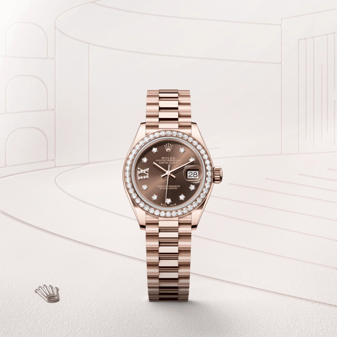 Rolex Lady-Datejust in 18 ct Everose gold, M279135RBR-0001 - Cortina Watch Malaysia