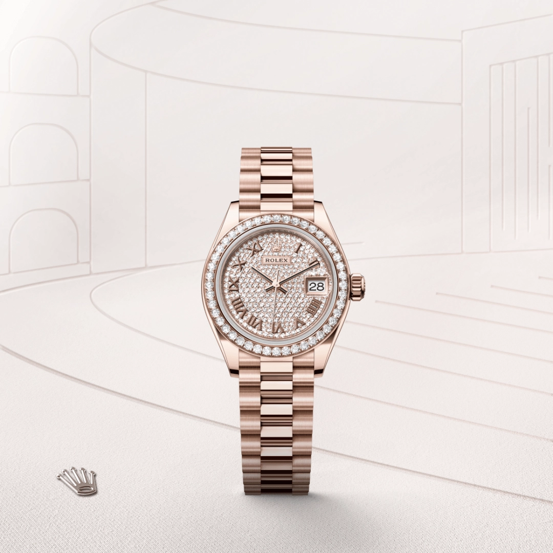 Rolex Lady-Datejust in 18 ct Everose gold, M279135RBR-0021 - Cortina Watch Malaysia