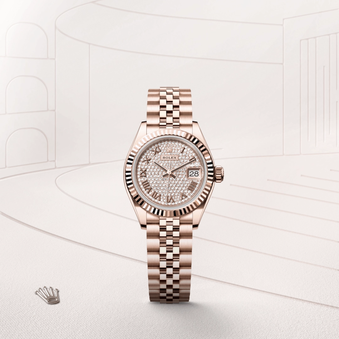 Rolex Lady-Datejust in 18 ct Everose gold, M279175-0024 - Cortina Watch Malaysia