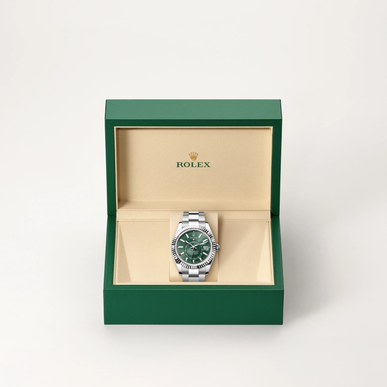 Rolex Sky-Dweller in White Rolesor - combination of Oystersteel and white gold, M336934-0001 - Cortina Watch Malaysia