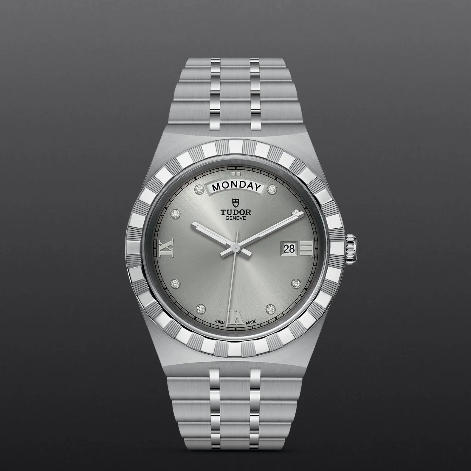 TUDORTUDOR RoyalTUDOR Royal41mm steel case with polished and satin finish - M28600-0002 at Cortina Watch Thailand