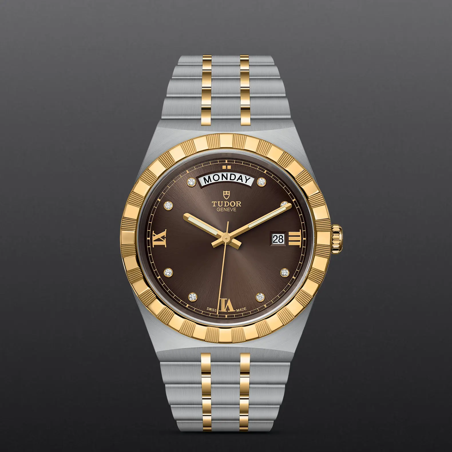 TUDORTUDOR RoyalTUDOR Royal41mm steel case with polished and satin finish - M28603-0008 at Cortina Watch Thailand