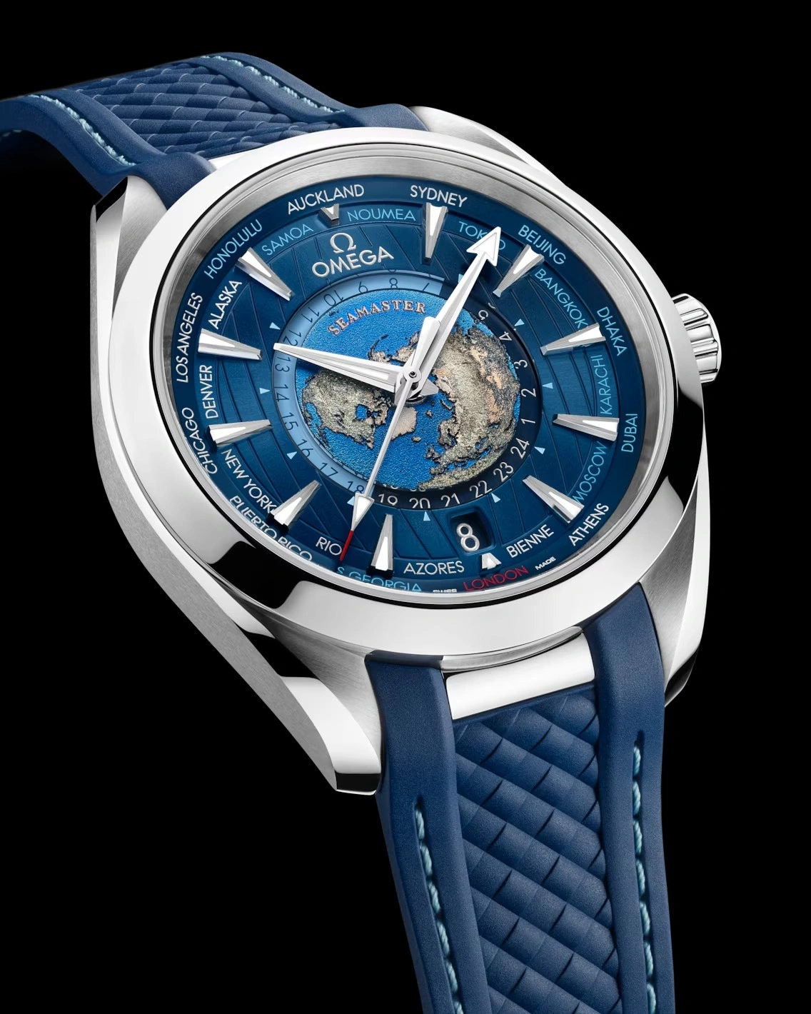 OMEGA Seamaster Aqua Terra Worldtimer Summer Blue Collection: