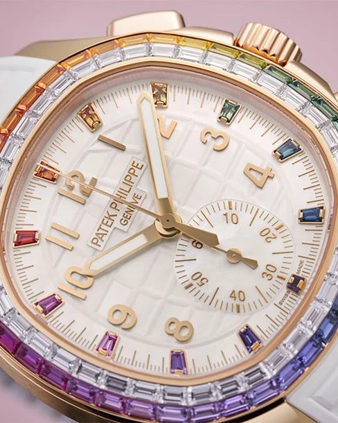 Aquanaut Luce Rainbow Chronograph - Cortina Watch Thailand