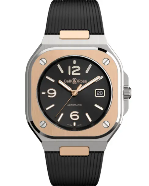 BR 05 Black Steel & Gold - Cortina Watch Thailand