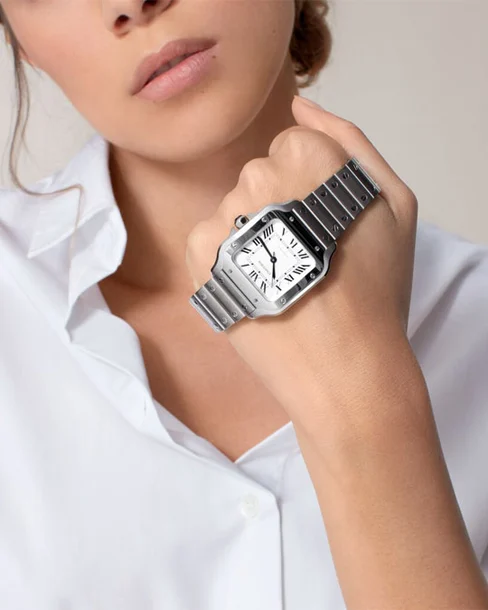 Santos de Cartier Medium Model - Cortina Watch Thailand