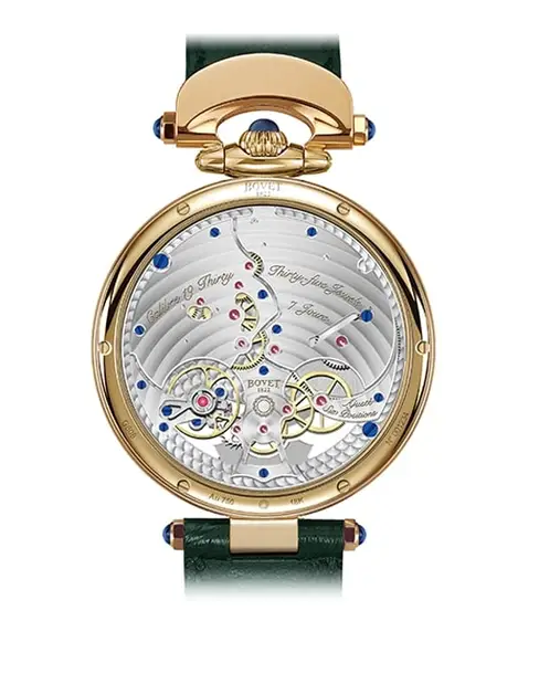 Orbis Mundis in 18K Red Gold Green Guilloché - Cortina Watch Thailand
