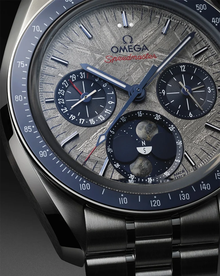 OMEGA Launches the Speedmaster Moonphase Meteorite - Cortina Watch Thailand