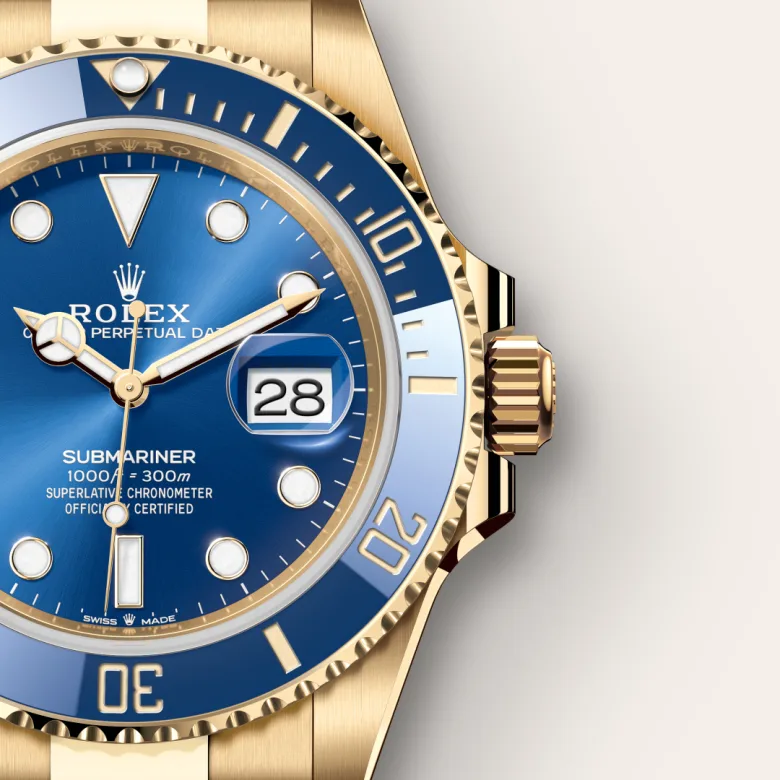 Rolex Submariner in 18 ct yellow gold, M126618LB-0002 - Cortina Watch Thailand