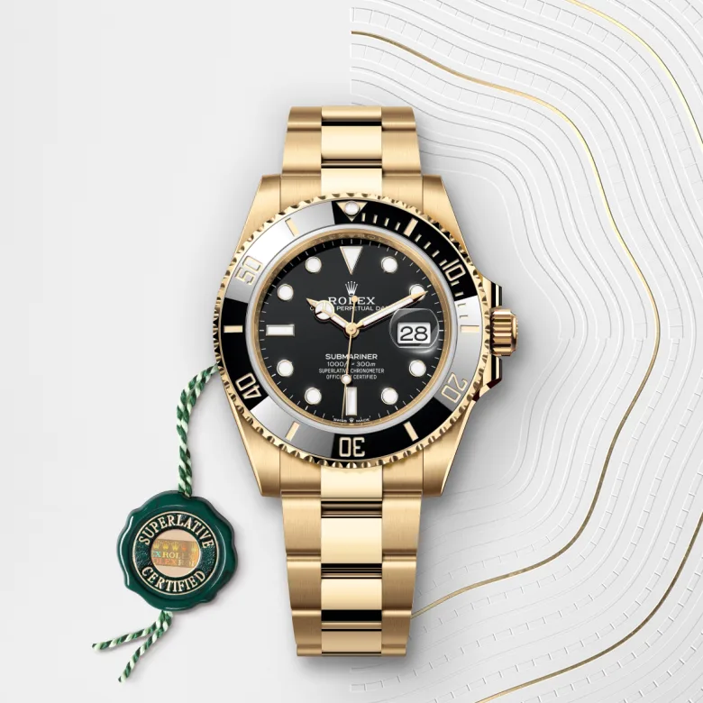 Rolex Submariner in 18 ct yellow gold, M126618LN-0002 - Cortina Watch Thailand