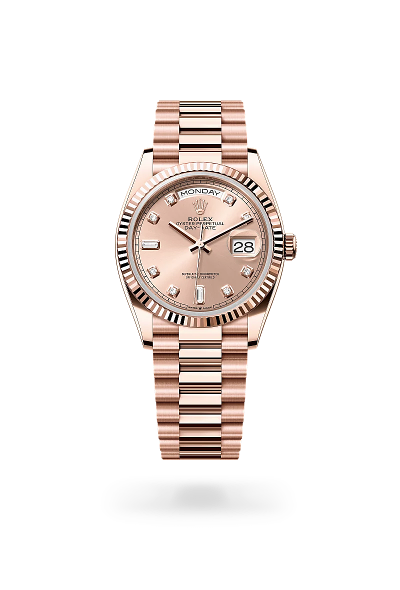 Rolex Day-Date in 18 ct Everose gold, M128235-0009 - Cortina Watch Thailand