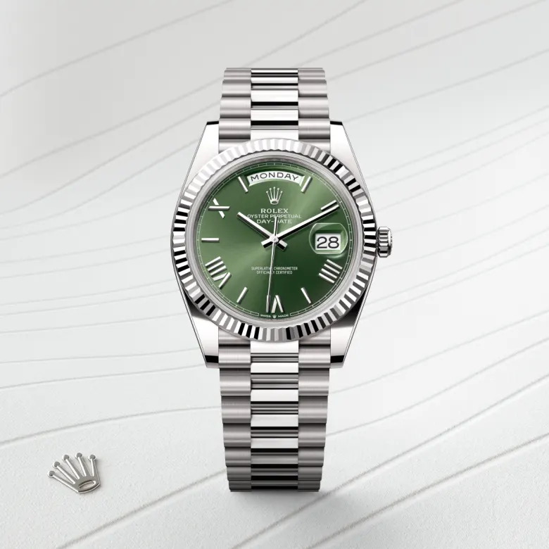 Rolex Land-Dweller in White Rolesor - combination of Oystersteel and white gold, M127234-0001 - Cortina Watch Thailand
