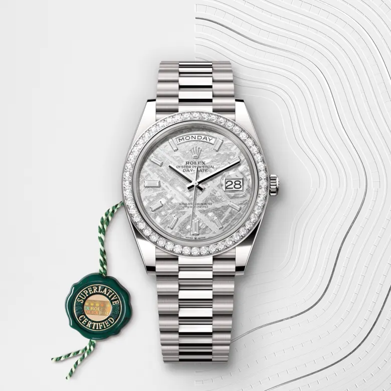 Rolex Day-Date in 18 ct white gold, M228349RBR-0040 - Cortina Watch Thailand