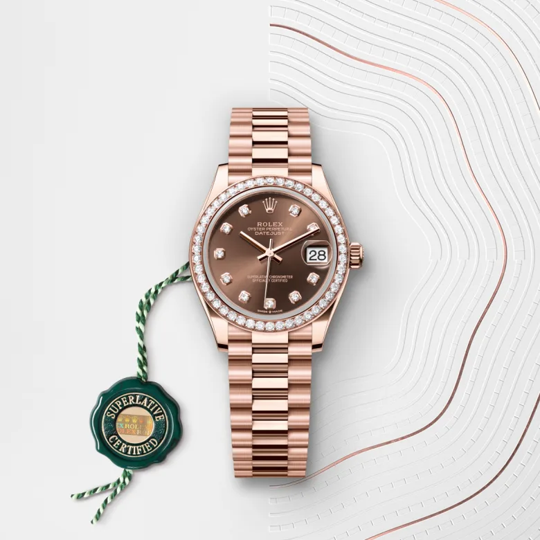 Rolex Datejust in 18 ct Everose gold, M278285RBR-0006 - Cortina Watch Thailand