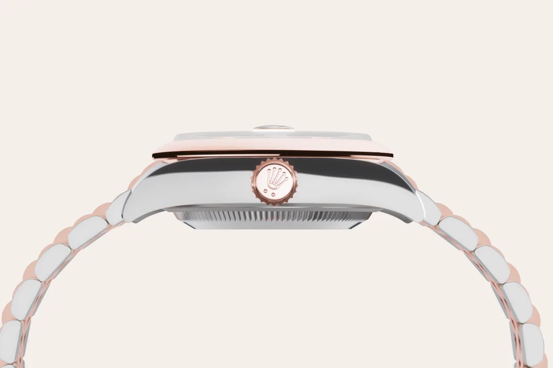 Rolex Lady-Datejust in Everose Rolesor - combination of Oystersteel and Everose gold, M279161-0027 - Cortina Watch Thailand