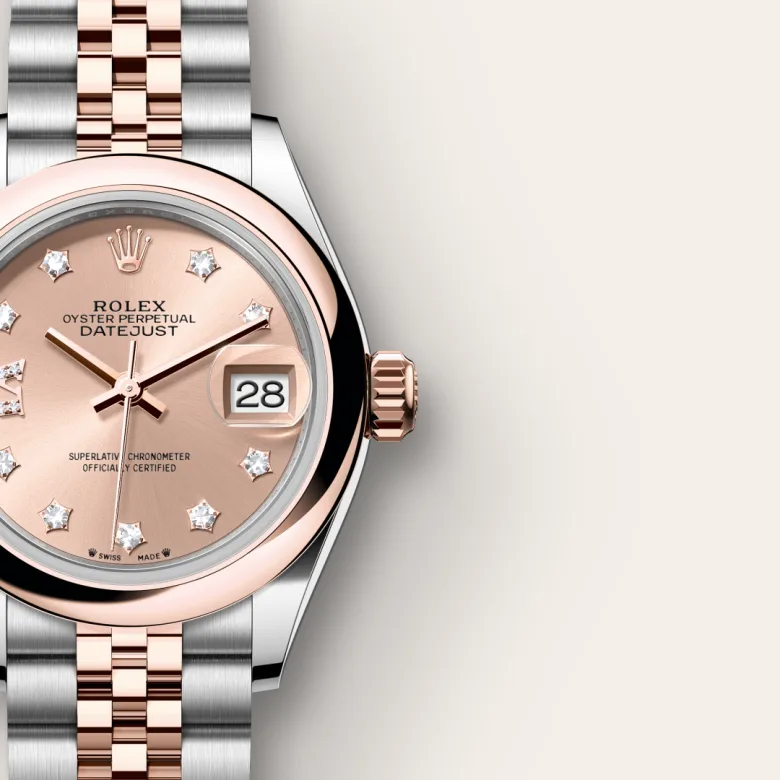 Rolex Lady-Datejust in Everose Rolesor - combination of Oystersteel and Everose gold, M279161-0027 - Cortina Watch Thailand