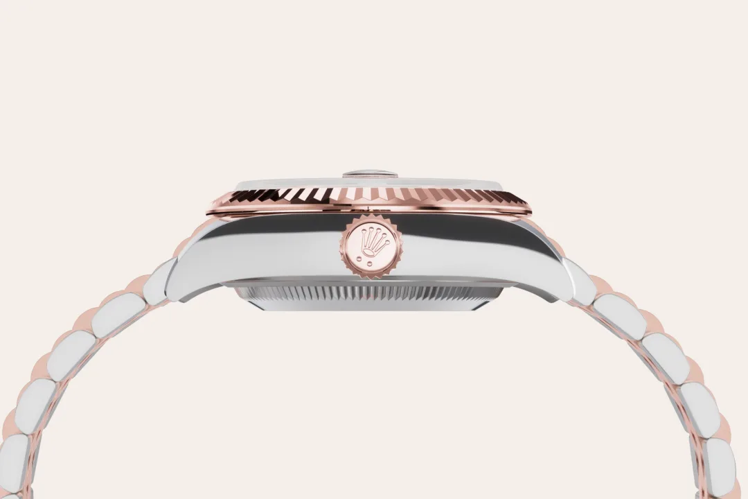 Rolex Lady-Datejust in Everose Rolesor - combination of Oystersteel and Everose gold, M279171-0007 - Cortina Watch Thailand