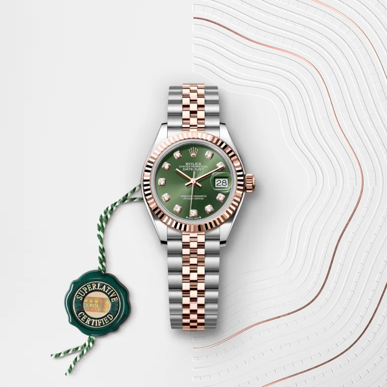 Rolex Lady-Datejust in Everose Rolesor - combination of Oystersteel and Everose gold, M279171-0007 - Cortina Watch Thailand