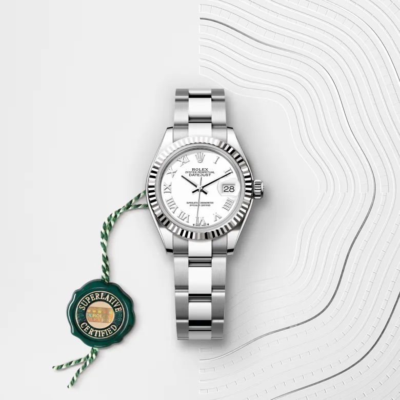 Rolex Lady-Datejust in White Rolesor - combination of Oystersteel and white gold, M279174-0020 - Cortina Watch Thailand