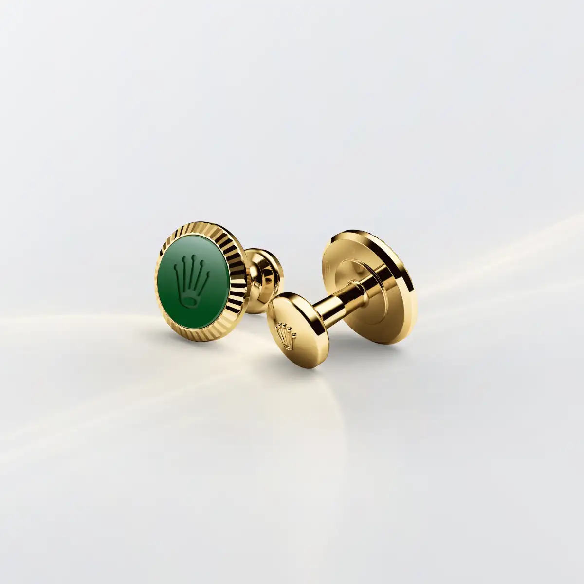 Rolex ‘Fluted’ cufflinks in 18 ct yellow gold, A1038 at Cortina Watch Thailand