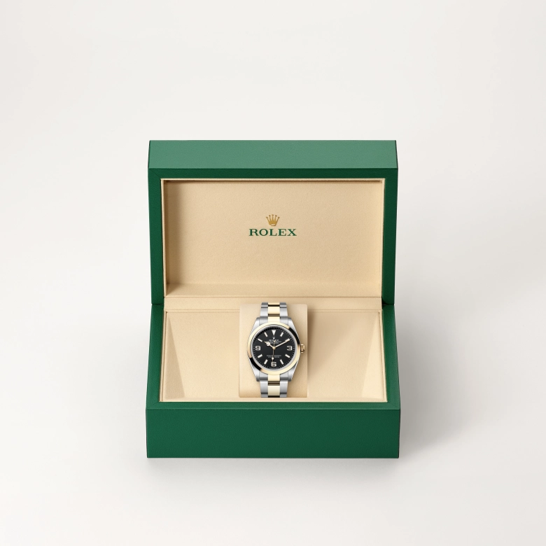 Rolex Explorer in Yellow Rolesor - combination of Oystersteel and yellow gold, M124273-0001 - Cortina Watch Thailand