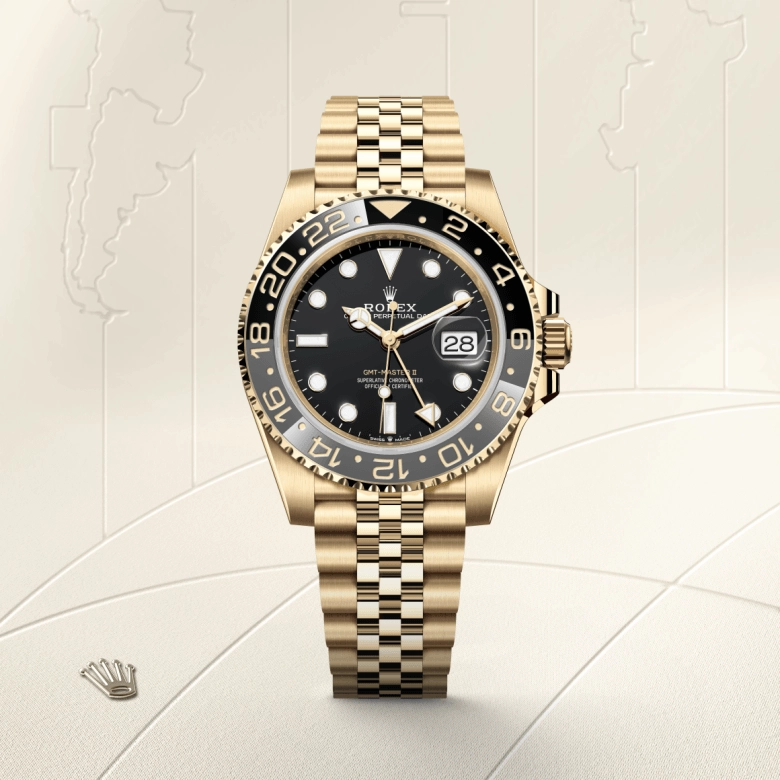 Rolex GMT-Master II in 18 ct yellow gold, M126718GRNR-0001 - Cortina Watch Thailand
