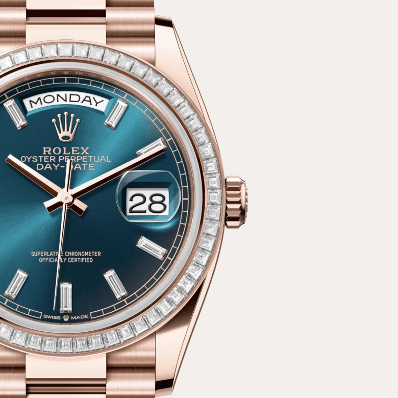 Rolex Day-Date in 18 ct Everose gold, M128395TBR-0032 - Cortina Watch Thailand