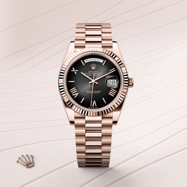 Rolex Day-Date in 18 ct Everose gold, M228235-0055 - Cortina Watch Thailand