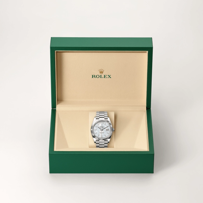 Rolex Day-Date in 18 ct white gold, M228239-0078 - Cortina Watch Thailand