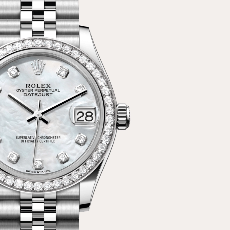 Rolex Datejust in White Rolesor - combination of Oystersteel and white gold, M278384RBR-0008 - Cortina Watch Thailand