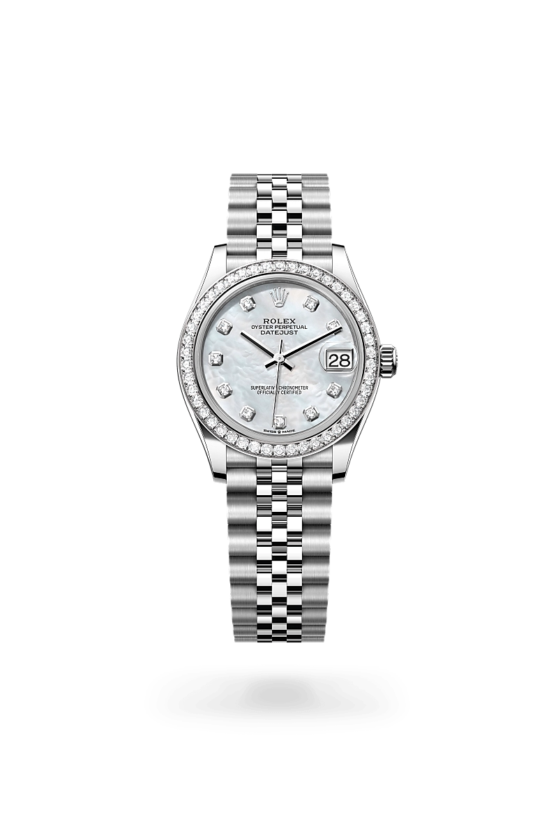 Rolex Datejust in White Rolesor - combination of Oystersteel and white gold, M278384RBR-0008 - Cortina Watch Thailand
