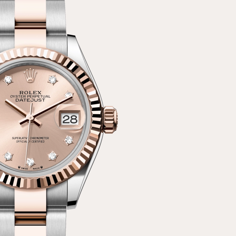Rolex Lady-Datejust in Everose Rolesor - combination of Oystersteel and Everose gold, M279171-0028 - Cortina Watch Thailand