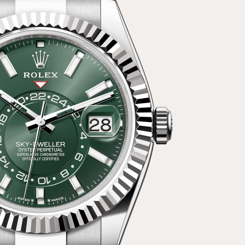 Rolex Sky-Dweller in White Rolesor - combination of Oystersteel and white gold, M336934-0001 - Cortina Watch Thailand