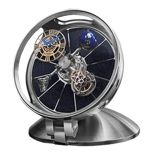 ASTRONOMIA TABLE CLOCK STAINLESS STEEL - Cortina Watch Taiwan