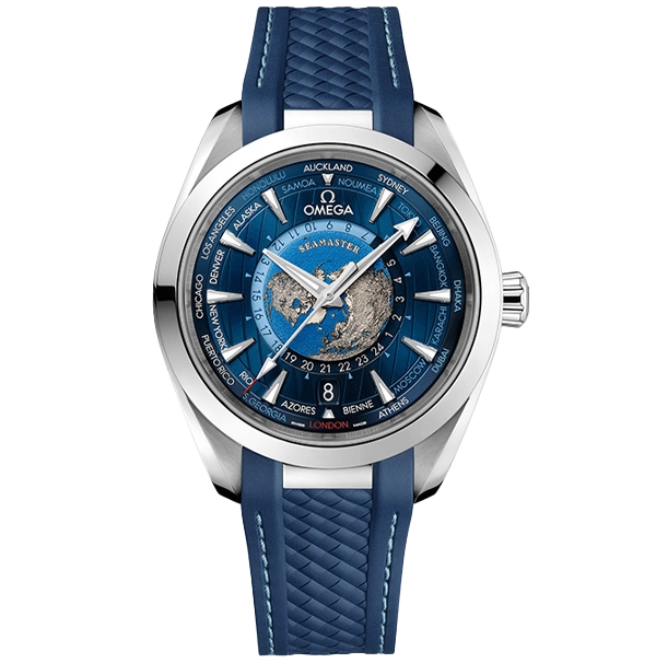 AQUA TERRA 150M CO‑AXIAL MASTER CHRONOMETER GMT WORLDTIMER 43 MM - Cortina Watch Taiwan