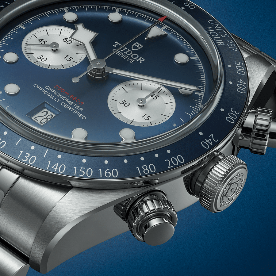 TUDORBlack Bay Chrono Blue Boutique EditionBlack Bay Chrono41mm 316L stainless steel case with polished and satin-brushed finishes - M79360B-0002 at Cortina Watch Singapore