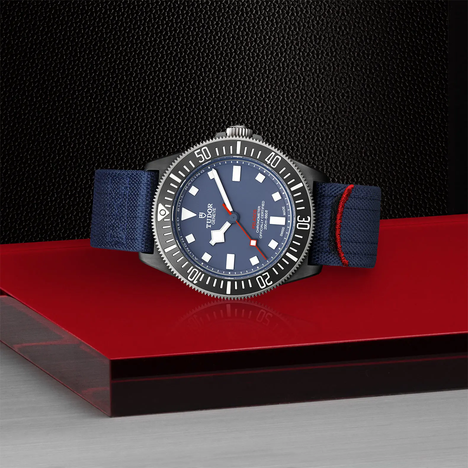 TUDORPelagos FXDPelagos FXD42mm black carbon composite case with matte finish and Alinghi Red Bull Racing logo engraved on the case back - M25707KN-0001 at Cortina Watch Singapore