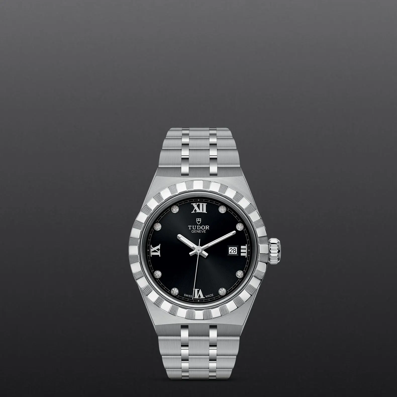 TUDOR帝舵皇家系列帝舵皇家系列磨光及磨砂316L钢表壳，直径28毫米 - M28300-0004 at Cortina Watch Singapore