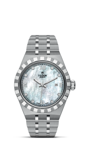 TUDOR帝舵皇家系列帝舵皇家系列磨光及磨砂316L钢表壳，直径28毫米 - M28300-0005 at Cortina Watch Singapore