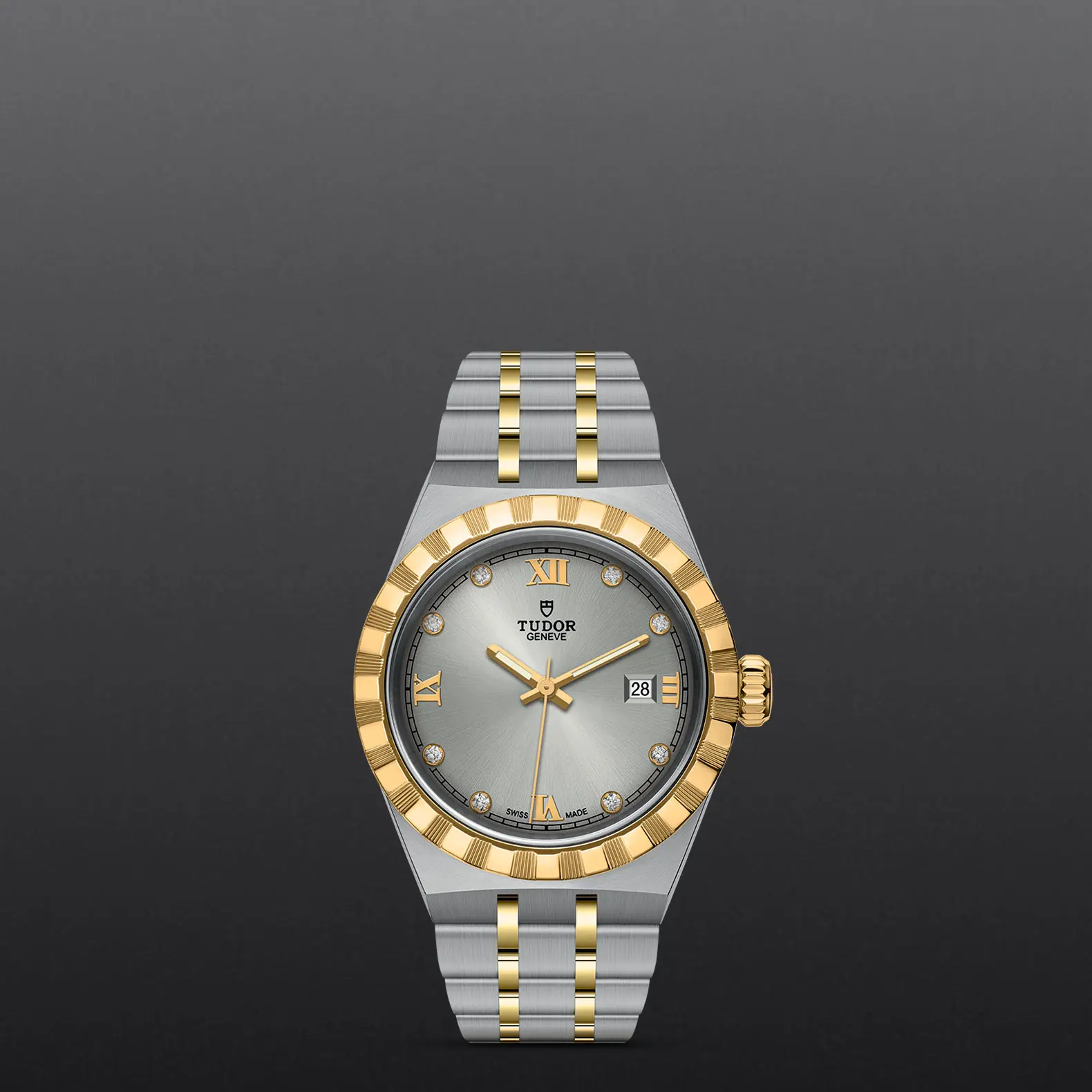 TUDOR帝舵皇家系列帝舵皇家系列磨光及磨砂钢表壳，直径28毫米 - M28303-0002 at Cortina Watch Singapore