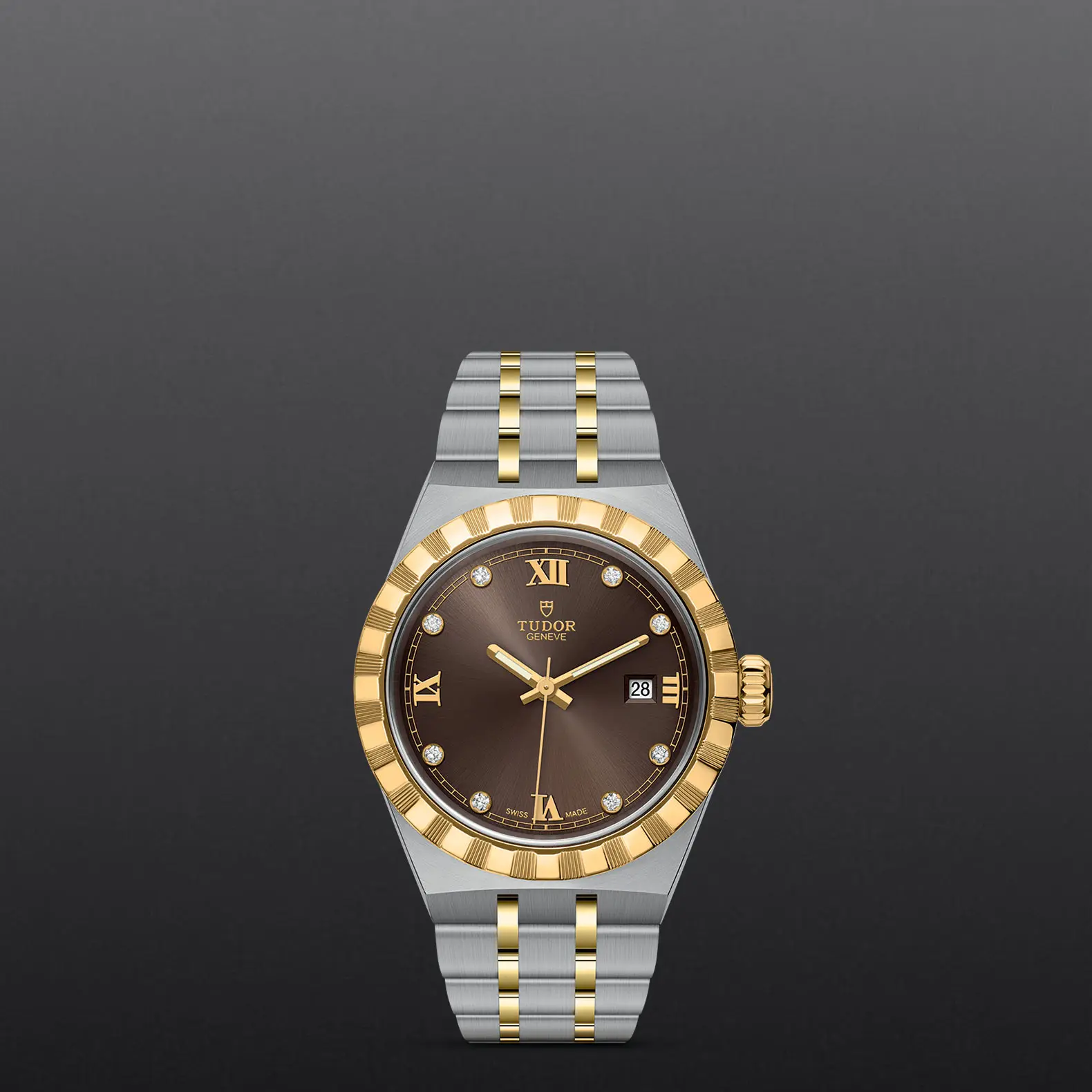 TUDOR帝舵皇家系列帝舵皇家系列磨光及磨砂钢表壳，直径28毫米 - M28303-0009 at Cortina Watch Singapore
